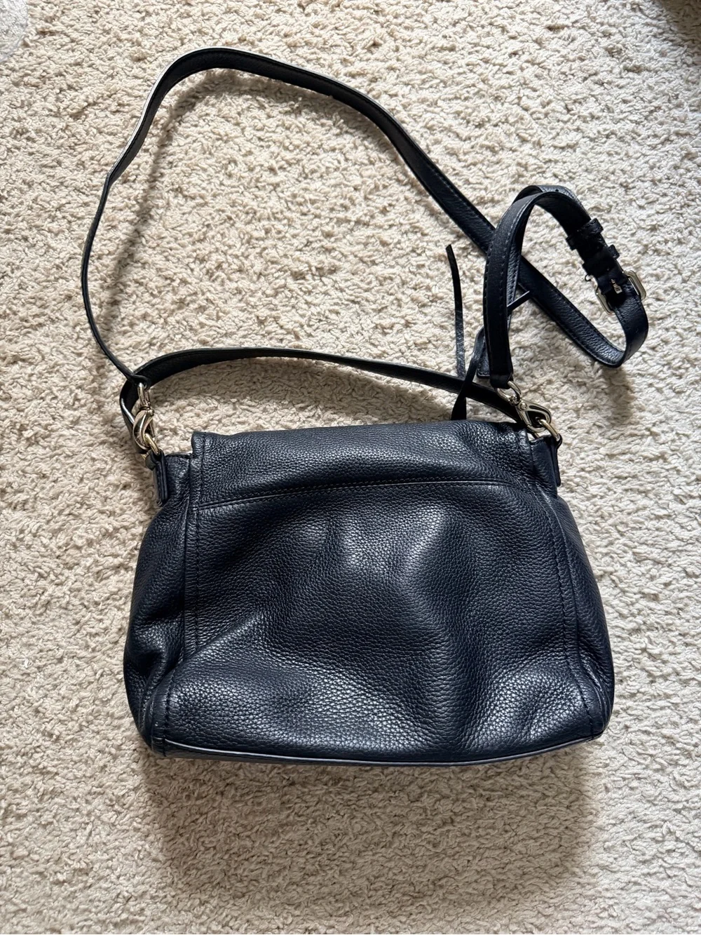 kate spade Navy Pebbled Leather Crossbody Bag with Gold Hardware